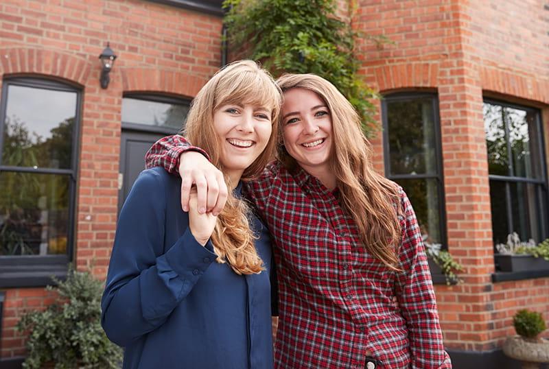 mother with high school are daughter